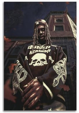 Chief Keef Plattenproduzent, berühmte Film- und Fernsehfiguren, Popmusikfiguren, Poster, Dekoration, Leinwand, Kunstdekoration, Druck, Signaturfoto, Wohnzimmer, Heimdekoration, 30 x 45 cm, ungerahmter