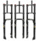 5.0 Reifen Fatbike Federgabel 20/26 Zoll Federweg 120mm Doppelschulter Fahrrad Air Fork Damping Adjust QR 150 Mm 1 1/8 Straight Beach/Snow E Bike Vorderradgabel