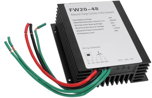 Fockety MPPT Windturbinen-Laderegler, 48 V IP67 Automatische Steuerung Windturbinensteuerung mit Schutzfunktion für 2000W Windturbinengenerator