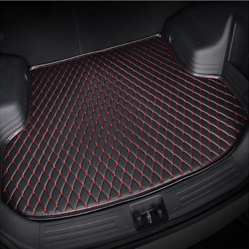 Auto Leder Kofferraummatte für Audi Q5 II FY hybrid SUV 2019 2020 2021 2022 2023 2024, Wasserdicht Kofferraumwanne Schutzmatte Antirutsch Kofferraum Schutz Interieur Zubehör,K