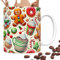 Vriusi Tazze da tè in ceramica con Babbo Natale, tazze da tè 3D, tazza natalizia con Babbo Natale, tazze per acqua ghiacciata, tè, caffè, succo di frutta