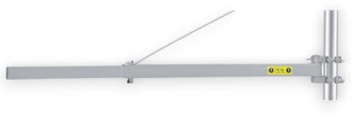 Briconess.com Supporto palo a bandiera in acciaio girevole per paranchi elettrici allungabile fino a 110 cm