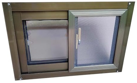 Puertas y ventanas de aluminio, ventanas de repuesto for el hogar empotradas en sótanos pequeños con mosquiteros for baños, cobertizos, gallineros, ventanas corredizas horizontales(50x50cm/19.7x19.7in