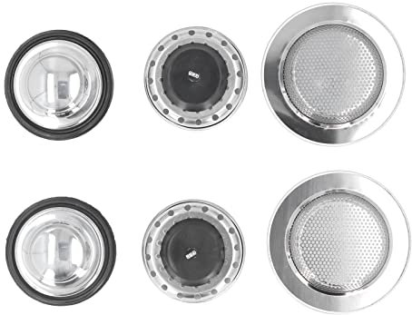 Lybunair Stainless Steel Kitchen Sink Stopper Basket Strainer for Most Standard Sinks