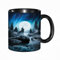 EKLMPS Original Mug en céramique,idéal comme cadeau,impression de haute qualité,mug à motifs,mug à thé,à café,330ml,Le ressentiment du loup