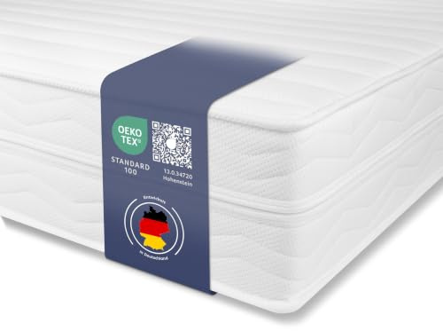 Träumegut24 HydroCell 7-Zonen Matratze 160x200 cm | Härtegrad wählbar | Höhe 19cm | Ergonomische Kaltschaummatratze | Oeko-TEX® | (H4, 160x200cm, 19cm)