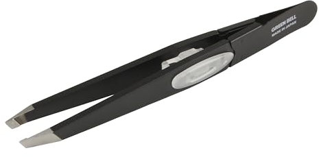 SEKI EDGE SS-518 Amazing Tweezer - Slant Tip Stainless Steel Black