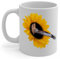 PIBONTO Funny Sunflower Face Red Kite Coffee Mug White Cup 11oz Wild Animal Lover Gifts