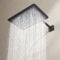 KES Regenduschkopf Schwarz 12 Zoll Regendusche Duschkopf Edelstahl Hochdruck Brausekopf Wasserfall Rechteckig mit 300 Düsen für Dichten Wasserfluss Regenbrause Replacement, J215S12F25-BK