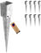 GeZu Impex® Support de Poteau à Enfoncer Galvanisé à chaud Lot de 8 101 x 101 x 750 mm douille enfoncer piquet cloture bois clôture ancre