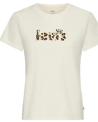 Levi's Women's Perfect Tee T-Shirt, Lse_Leopard Logo Che, L