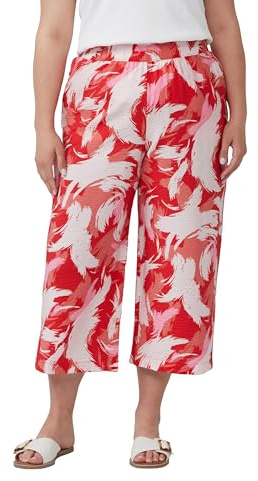 s.Oliver Curve Damen Culotte Hose | Übergrößen 44-54 (DE/NL/SE/PL, Numerisch, 46, Regular, Regular, Gemustert)