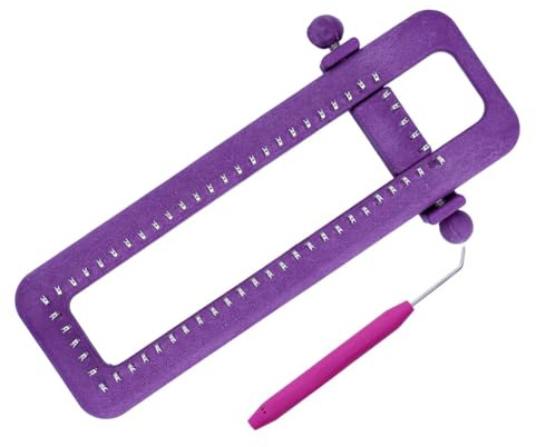 Baeroprki Verstellbare Strickmaschine für Strumpfwaren, Schals, DIY-Handwerkzeuge, Kunststoff-Strickmaschine, Heim-NäHwerkzeuge