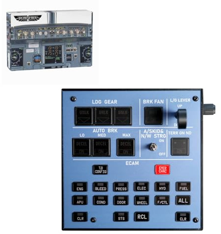 TechnixLabz A103 V3.0 Landing Gear Indicator Integrated Panel für MSFS 2020/2024, Flight SIM Home Cockpit A32X/A31X/XECAM, Spiel für Flugsimulations-Enthusiasten