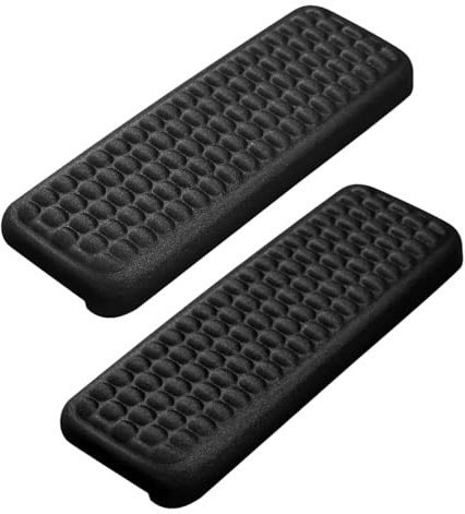 Yalitrca 2 Pack L-Shaped Wrist Rest Pads – Memory Foam Desk Edge Elbow Support, Ergonomic Keyboard Wrist Rest for Wrist Pain Relief and Enhanced Comfort, Office, Gaming & Home (Black, Lycra Surface)