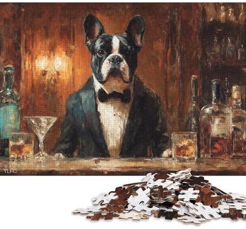 1000 Dog in A Suit -1 Puzzle für Erwachsene, Teenager & Holzpuzzles, Familienspiele, 1000 Teile (75x50cm)