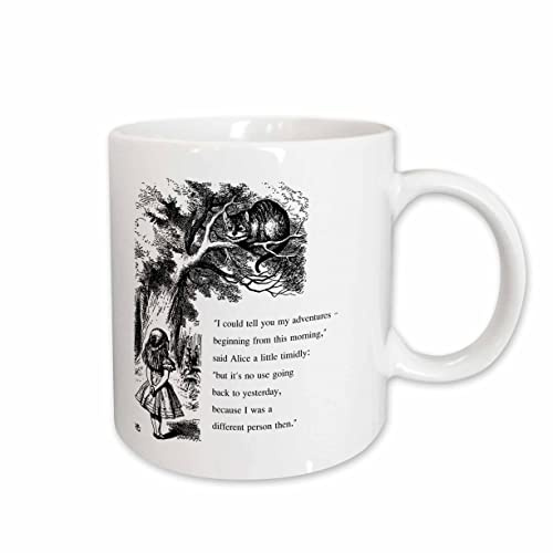 Taza Te ¿Qué Camino Tomo El Gato De Cheshire En El País De Las Maravillas? Divertido Taza Desayuno Diseño Taza De Porcelana Para Familiare Leche Decorar