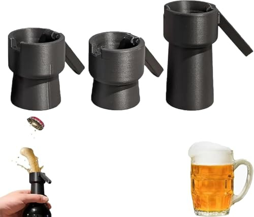 Bottle Cap Launcher, 3Pcs 3D Printed Bottle Opener Creative Cap Blaster for Beer Soda and Wine Bottles, Funny Kitchen Bar Gadgets, Party Gathering Gifts for Men, Boyfriend