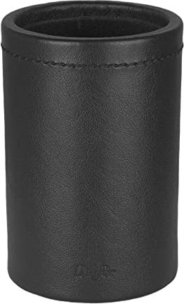 Läufer 36326 Modena Köcher, fein genarbtes Rindsleder, schwarz, Handgefertigt aus Echtleder in Deutschland, Stifteköcher aus Leder