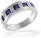 Goldmaid Damen-Ring synth. Saphir 925 Sterlingsilber 32 klare Zirkonia Gr. 58 Fa R5637S58 Schmuck