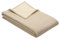 Ibena Stockholm Bio Wolldecke 140x200 cm - 100% Baumwolle, Made in Germany, Baumwolldecke beige wollweiß zweifarbig