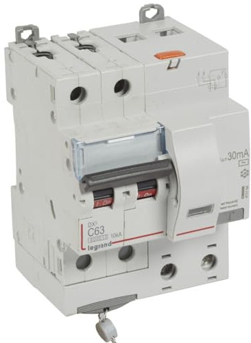 411164 Legrand Disjoncteur différentiel 63A type AC 30mA DX³6000 10kA 2P