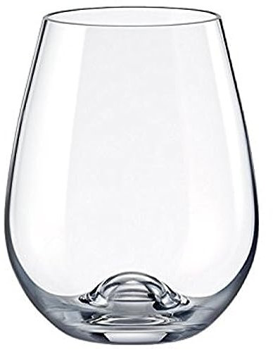 Drinkmaster - Lead Free Crystal Red Wine Stemless Glass, Set of 6