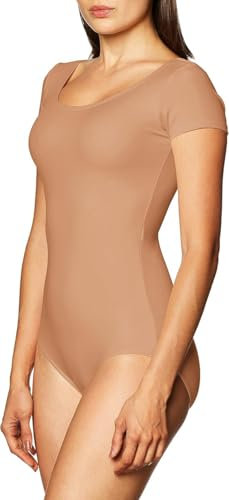 Capezio Damen Short Sleeve Leotard Trikot, Light Suntan, M