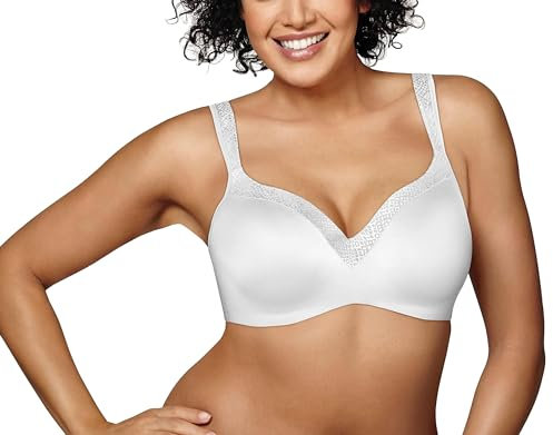 Playtex Women's Secrets Body Revelations Underwire Bra Solid, White, 38DD