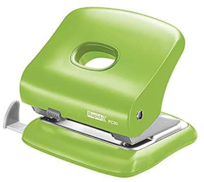 Rapid 5000361 FC30 Starker Bürolocher (Kunststoff/Metall, 30 Blatt) hellgrün