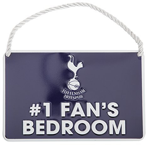 Tottenham Hotspur FC Zimmer Schild Number 1 Fan mit Club Wappen (Einheitsgröße) (Marineblau)