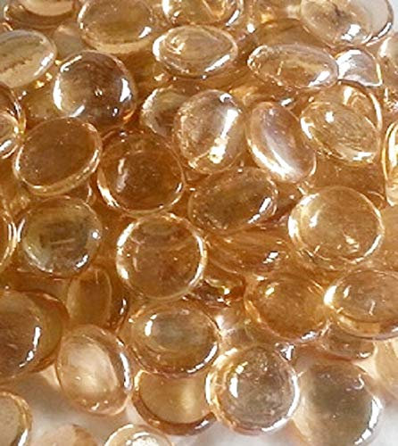 200 Glass Pebbles Nuggets Beads Stones Mosaic Peachy Pink