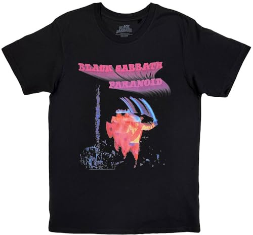 Rock Off Officially Licensed Products Men's Black Sabbath Paranoid Motion Trails T - Shirt (Pack of 1)