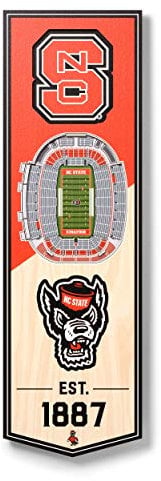 YouTheFan NCAA NC State Wolfpack 3D Stadium 6x19 Banner - Finley Stadium