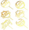 Happy Birthday Cake Topper Accessoires de Décoration,6 Style Topper de Gâteau Acrylique,Topper de Gâteau Glitter, Cupcake Topper Décorations de Gâteau Danniversaire pour Enfants et Adultes(Or)