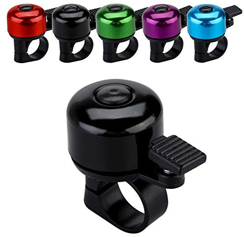 JFmall Bike Bell Bicycle Bell with Loud Crisp Clear Sound, Road and Mountain Bike Handlebar Bell Adults Kids(8 colors), Acrylonitrile Butadiene Styrene , Black