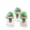 Lot de 20 bocaux en verre avec bouchon en liège, décor fleuri fait main, étiquette LOVE, bonbonnières pour mariage, baptême, fête – thème nature (vert)