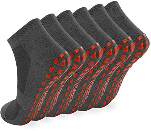 NOVAYARD 6 Paar Yoga Socken Griff Stoppersocken Pilates Fitness Kampfsport Anti Rutsch Socken für Herren Damen
