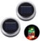 2x Solar Deckel mit 20 LEDs RGB (bunt) Farbwechsel inkl. Akku für Solargläser/Solarglas/Einmachgläser