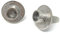 2er Set Kerzenhalter Aufsatz für Weinflaschen - Antik Look Aluminium Raw Silber - Flaschenaufsatz Kerzenständer für Stabkerzen - massiv Kerzen Halter