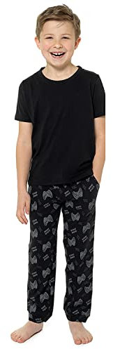 Undercover Jungen Kinder Kurzarm Jersey Baumwolle Lang Schlafanzug Nachtwäsche, Schwarz Gaming, 110