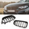 HZTWFC 1 Paar schwarz glänzender Doppellamellen Kühlergrill für BMW 3er F30 F31 F35 2012–2017 Auto-Styling