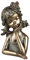 formano Büste Mädchen bronzefarben Dekofigur Skulptur 32 cm Frau Women