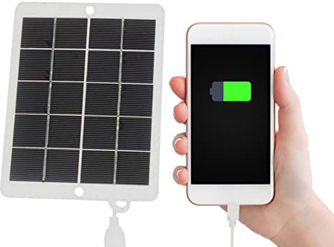 3W 5V Solar Charger Outdoor Solar Powered Charger Solar Panels With USB Ports Monocrystalline Silicon Compact Solar Panel Phone Cellphone Power Bank Charger For Camping Hiking Travel For Cellphones