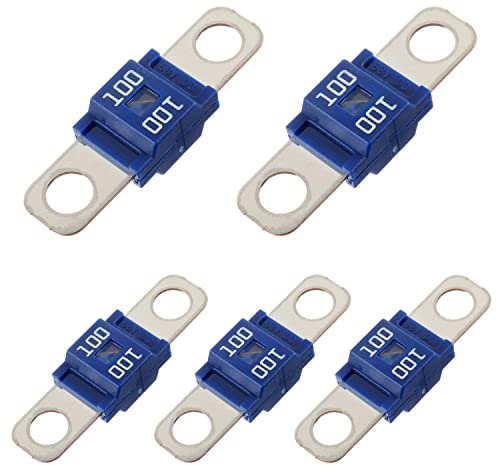 BOJACK AMI/Midi Fuse 100A High Current Fuse for Cars, Trucks, Construction Vehicles, Buses, Caravans (Pack of 5)
