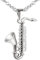 Yumilok 925 Sterling Silber Halskette silber Saxophon Damen Halskette Kette mit Anhänger für Damen Kinder