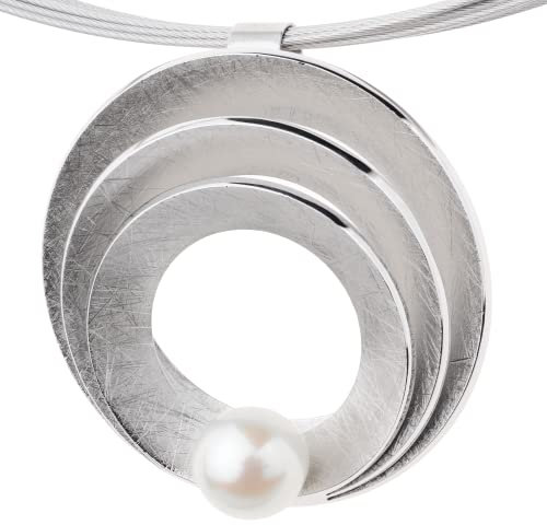 Ernstes Design Anhänger AN954 26 mm Edelstahl Perle matt gekratzt