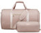 COOLIFE Sac à vêtements Convertible avec Pochette à Chaussures, Sac de Week-End pour Femme et Homme, Sac de Costume 2 en 1 à Suspendre avec bandoulière, Rose, Standard, Moulé