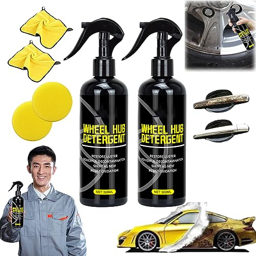Multi-Functional Wheel Hub Renewal Agent, Multifunctional Metal Rust Remover, Multi-Powerful Automotive Rust Remover, Car Rust Removal Spray, Iron Powder Remover, Car Rust Remover (2PC-300ml)