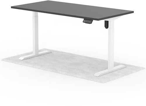 Standable ECO Höhenverstellbarer Schreibtisch 160 x 80 cm I elektrischer Office Table mit 3 Speicherstufen I Schreibtisch höheneinstellbar 70-115 cm I Büro-Tisch mit 1,8 cm Dicke
